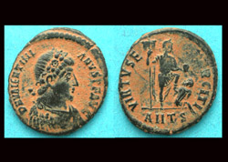 Valentinian II, Æ 2, Virtus, Antioch Mint, Scarce!